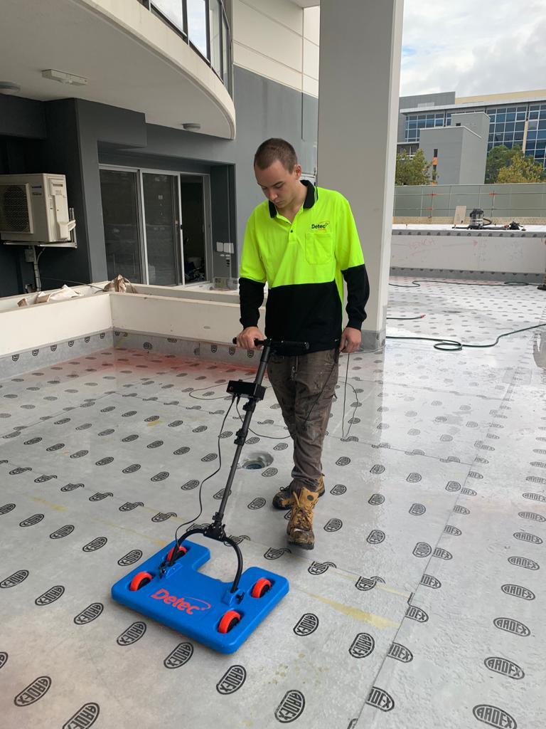 Electronic leak detection testing at Halcyon Apartments in West Perth